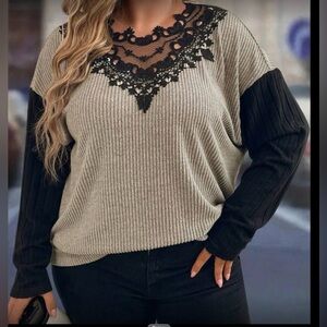 Lace Trimmed Sweater
